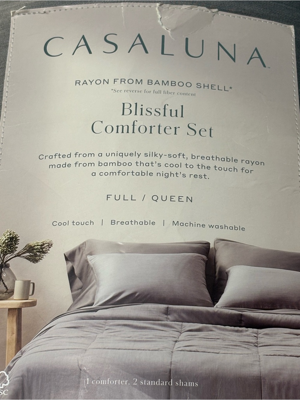 Casaluna Blissful Comforter Set in Light Gray